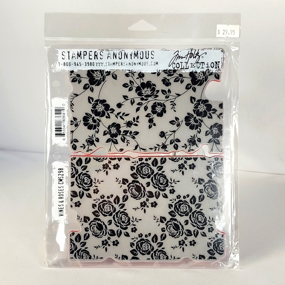 Stampers Anonymous Tim Holtz collection - Vines & Roses (CMS298) NEW stamp set